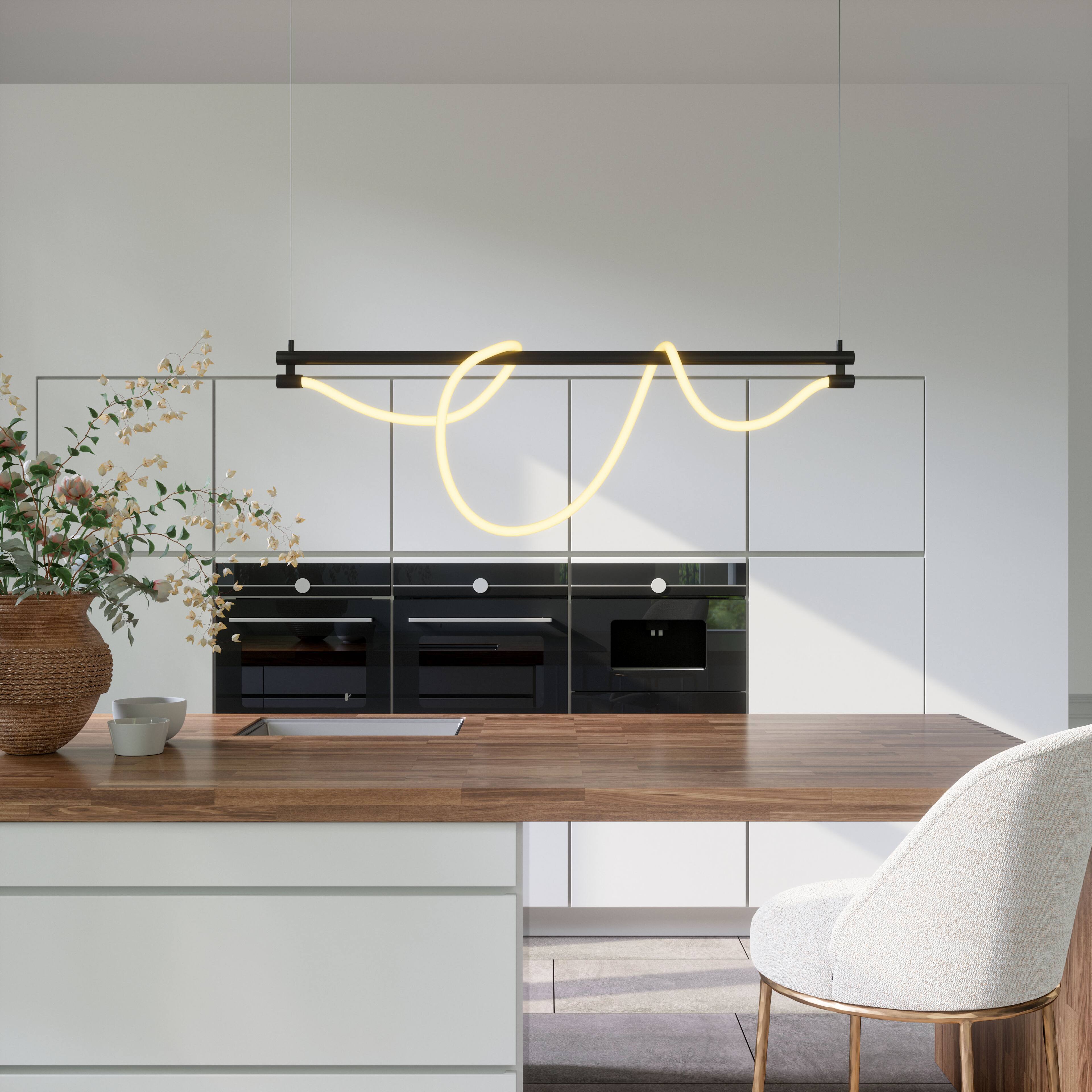 Angle. Hivvago - Adder Ceiling Lamp Black - Black.