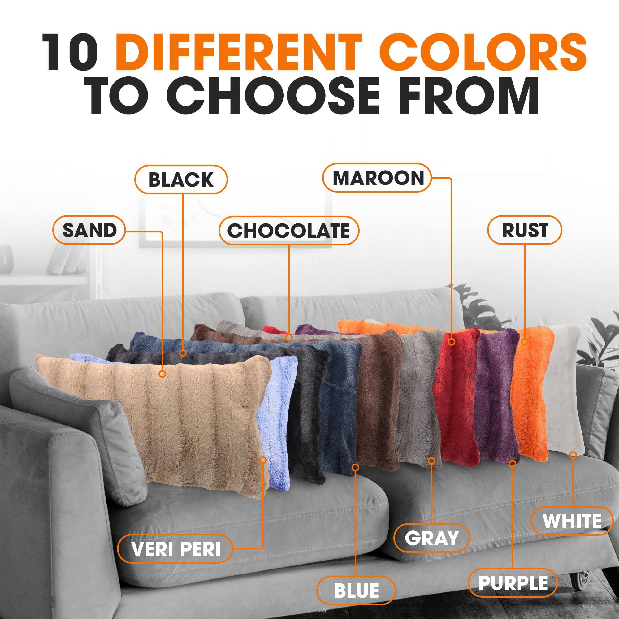 10 DIFFERENT COLORS TO CHOOSE FROM

- BLACK
- MAROON
- SAND
- CHOCOLATE
- RUST
- VERI PERI
- GRAY
- WHITE
- BLUE
- PURPLE