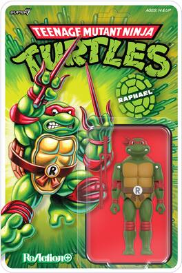 Super7 - Teenage Mutant Ninja Turtles - ReAction+ Wv1 - Raphael (TMNT) - COLLECTIBLES - Multicolor