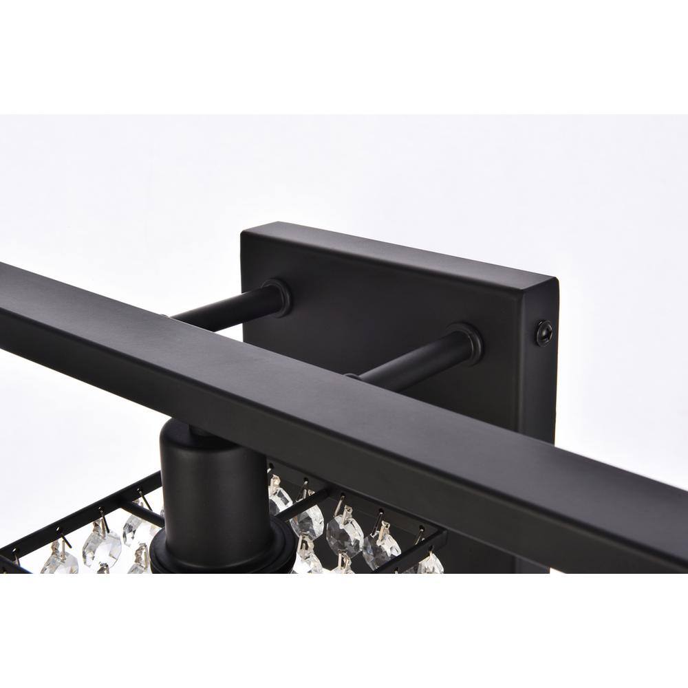 Back. Living District - Phineas 5 lights bath sconce in black with clear crystals - Black And Clear.