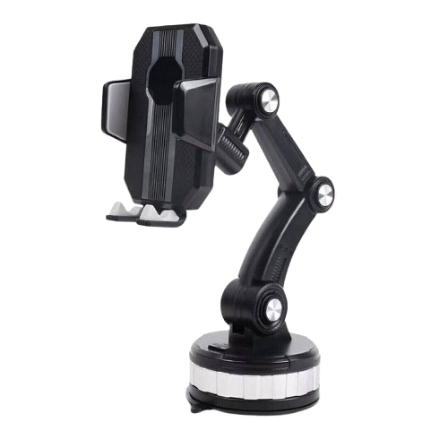 Front. Home Collection - Universal Car Truck Mount Phone Holder Stand for Dashboard or Windshield - Black.