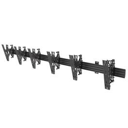 Kanto - Menu Board Wall Mount System with Tilting Arms for 40" - 60" TVs, 3 Screens - Black