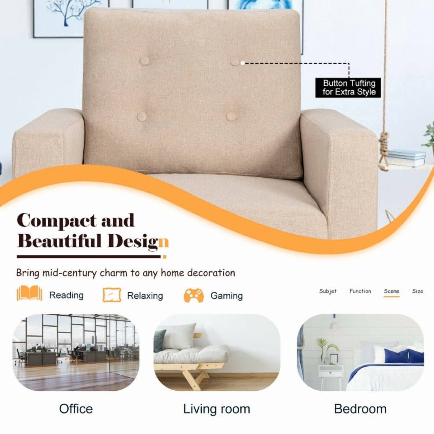 Button Tufting for Extra Style

Compact and Beautiful Design

Bring mid-century charm to any home decoration

Reading | Relaxing | Gaming

Subject | Function | Scene | Size

Office

Living room

Bedroom