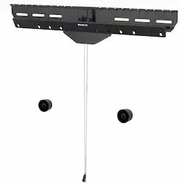 Mount-It! - No Stud TV Wall Mount for 37–80" Screens, 110 lb Capacity, 1.2" Wall Clearance - Black