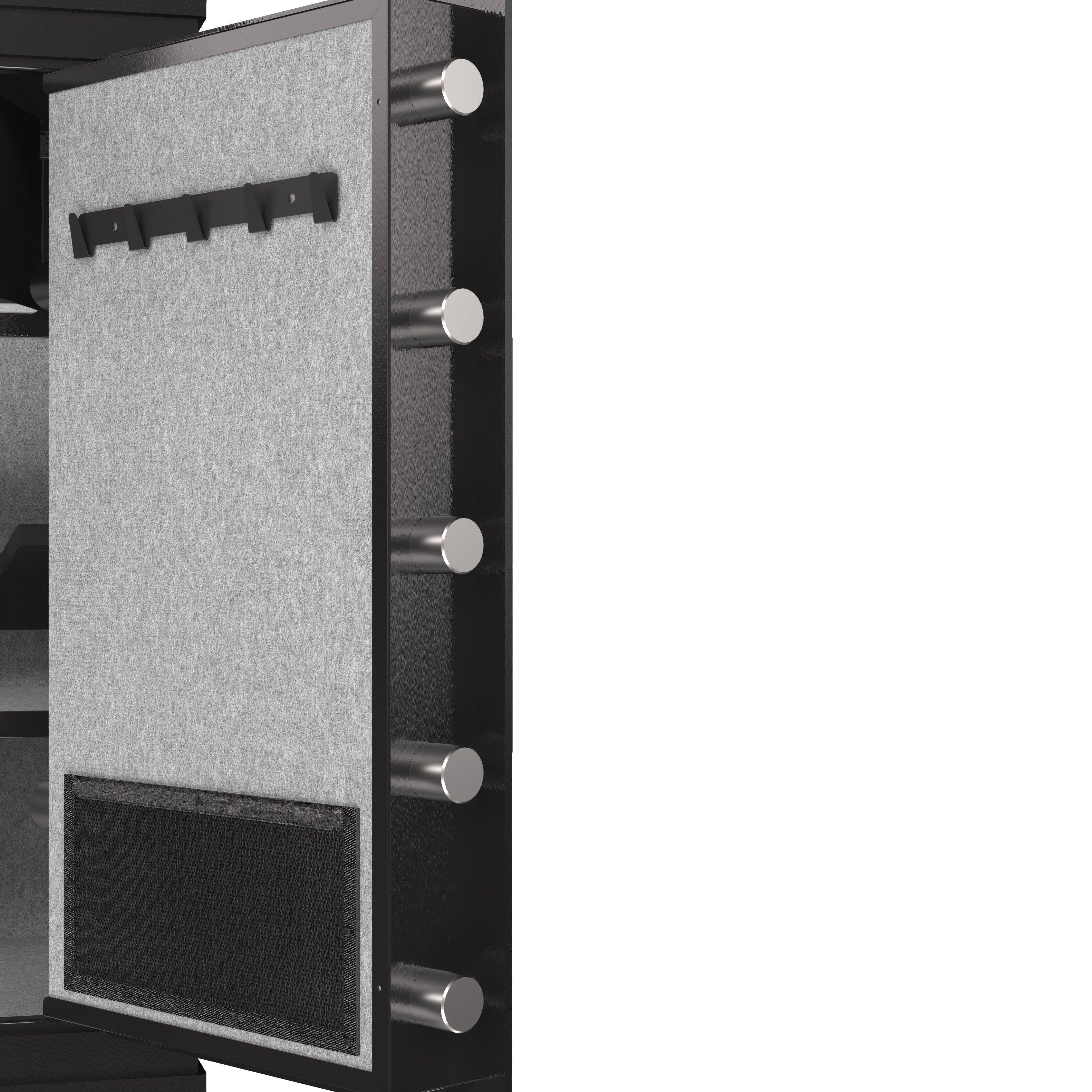 Alt View 6. GOODSILO - Large Digital Safe - Home & Office Security with Fingerprint & Key Access, Steel Construction - Black.