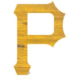 Fan Creations - Pittsburgh Pirates Distressed Logo Cutout Sign - Multicolor