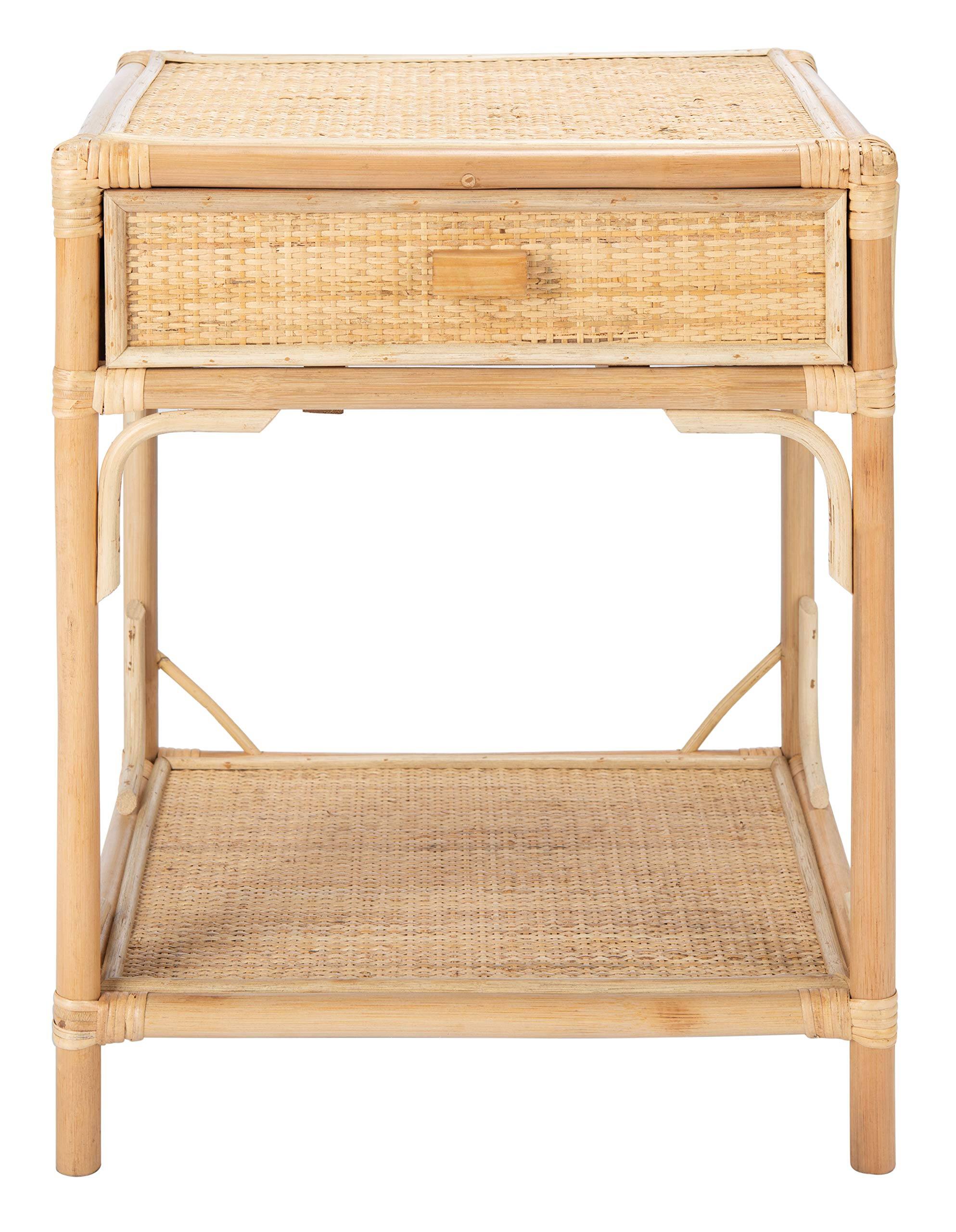Alt View 1. VEGA AUTOMOTIVE - Home Collection Roya Rattan 1-drawer 1-shelf Nightstand - Natural.