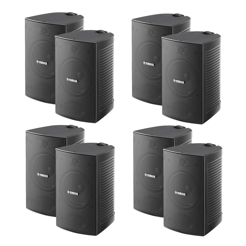 Yamaha - NS-AW294 All-Weather Outdoor Speakers Bundle - 8 Pack - Black