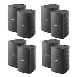 Yamaha - NS-AW294 All-Weather Outdoor Speakers Bundle - 8 Pack - Black