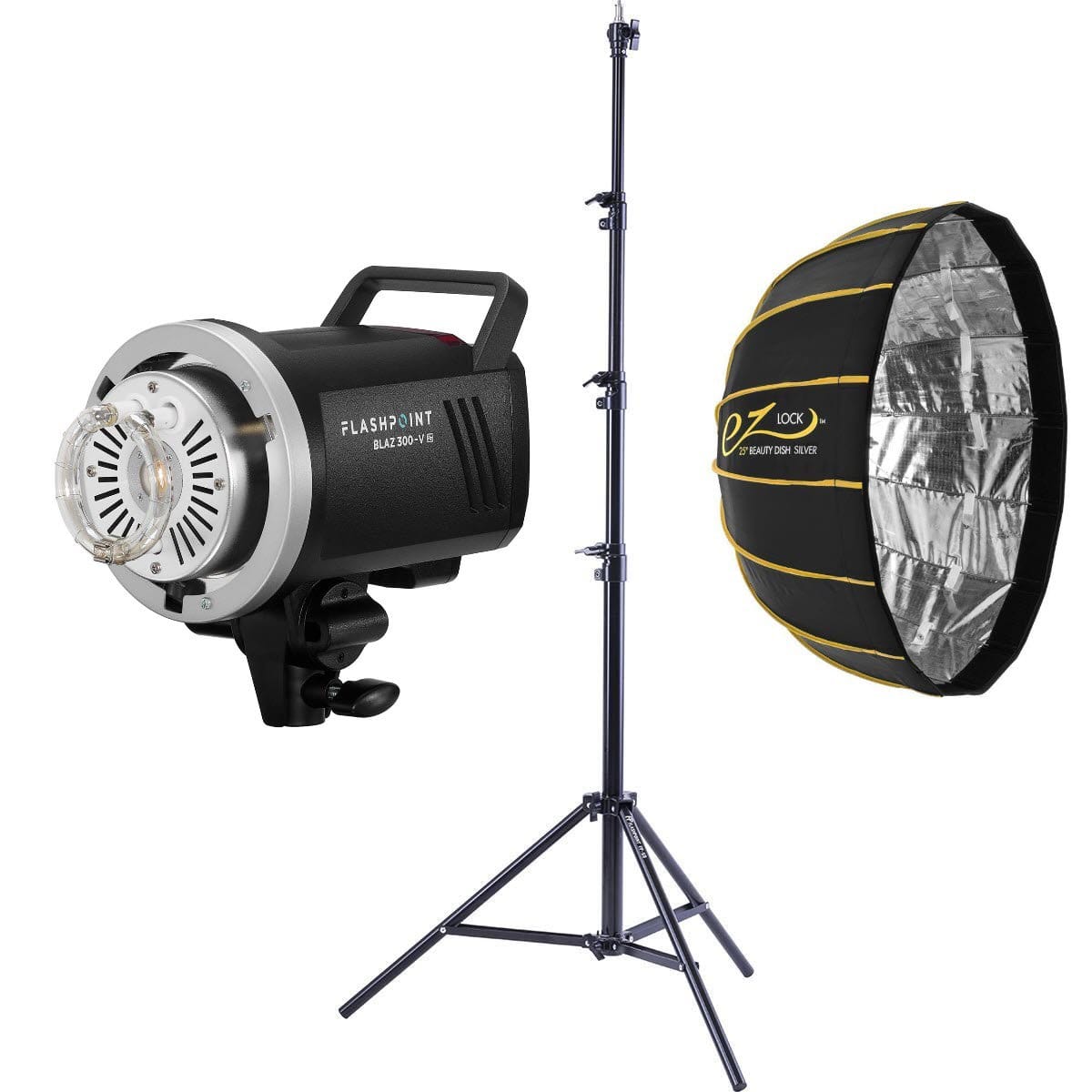 Flashpoint - BLAZ 300-V 300Ws R2 Studio Monolight Flash Kit with Stand and Beauty Dish price history on PriceWatchPro