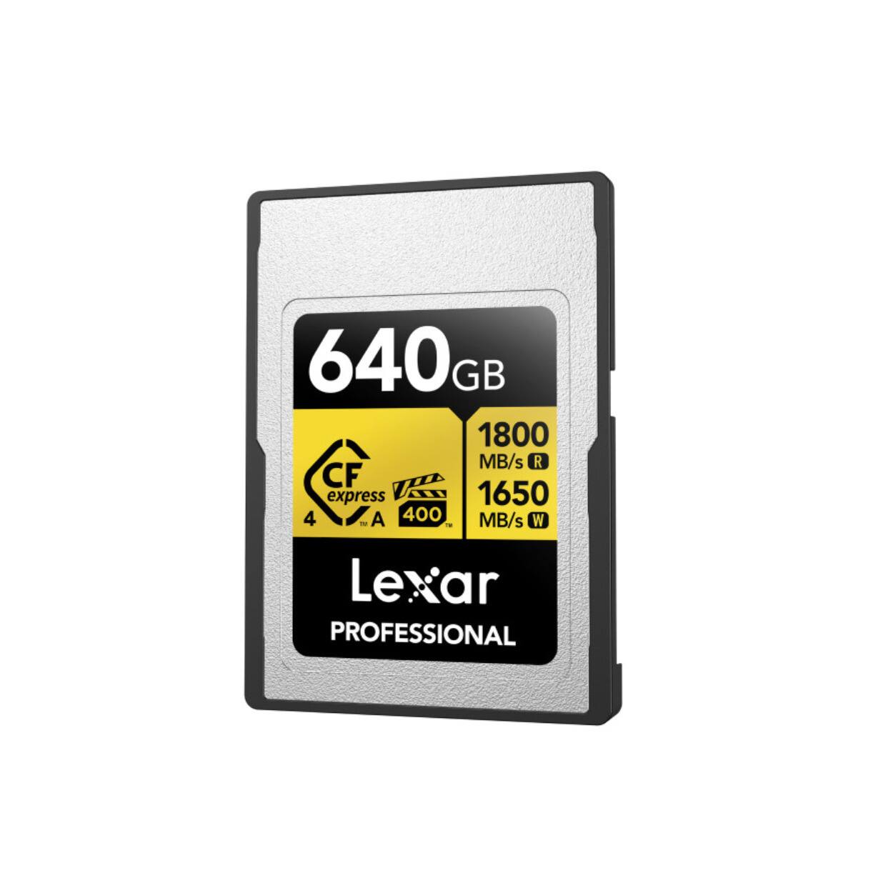 640GB 1800 MB/s R 1650 MB/s W CF express 4 A 400 MB/s Lexar PROFESSIONAL