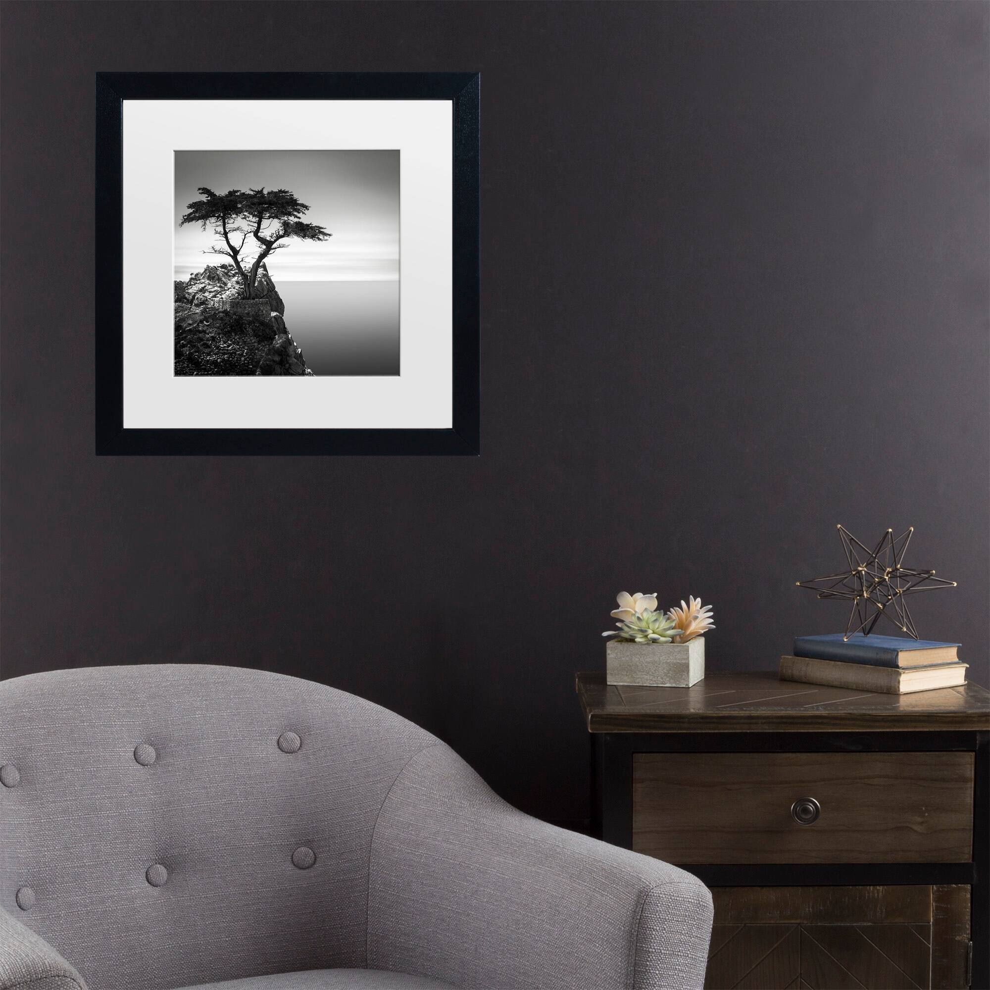 Angle. Trademark Fine Art - Dave MacVicar 'The Lone Cypress' Matted Framed Art - Multicolor.