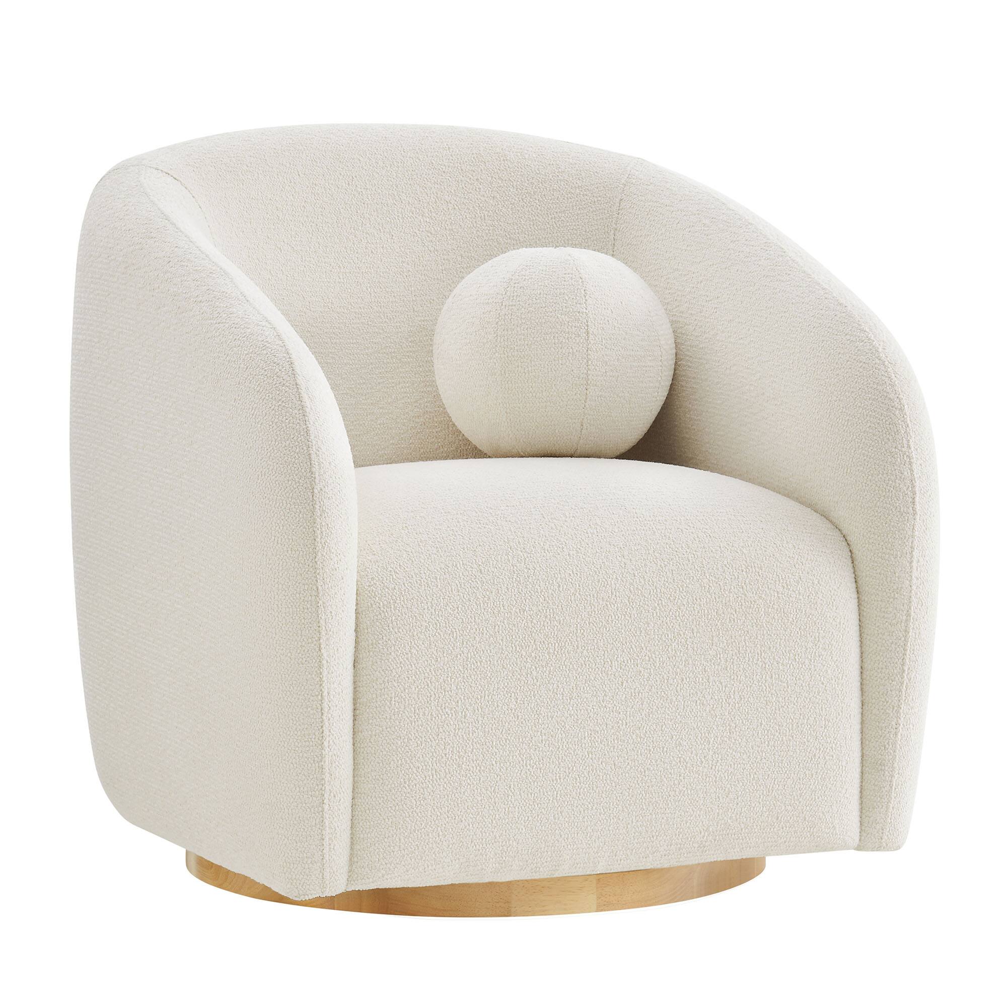 Angle. Modway - Holland Swivel Armchair by Modway - Cream.