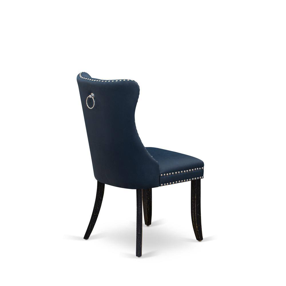 Left. East West Furniture - Parson Kitchen Chairs - Black.