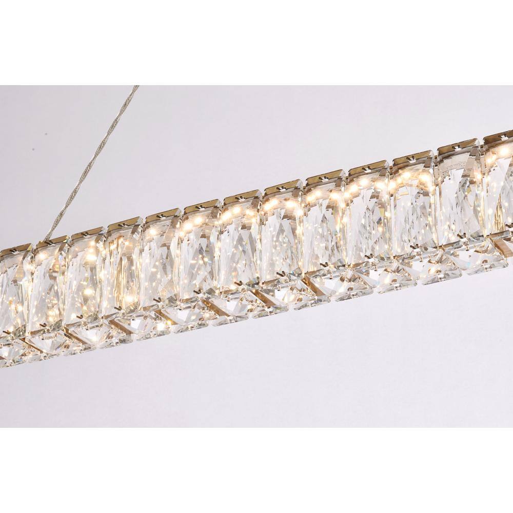 Alt View 5. Elegant Lighting - Monroe 38 inch LED linear pendant in gold - Gold.