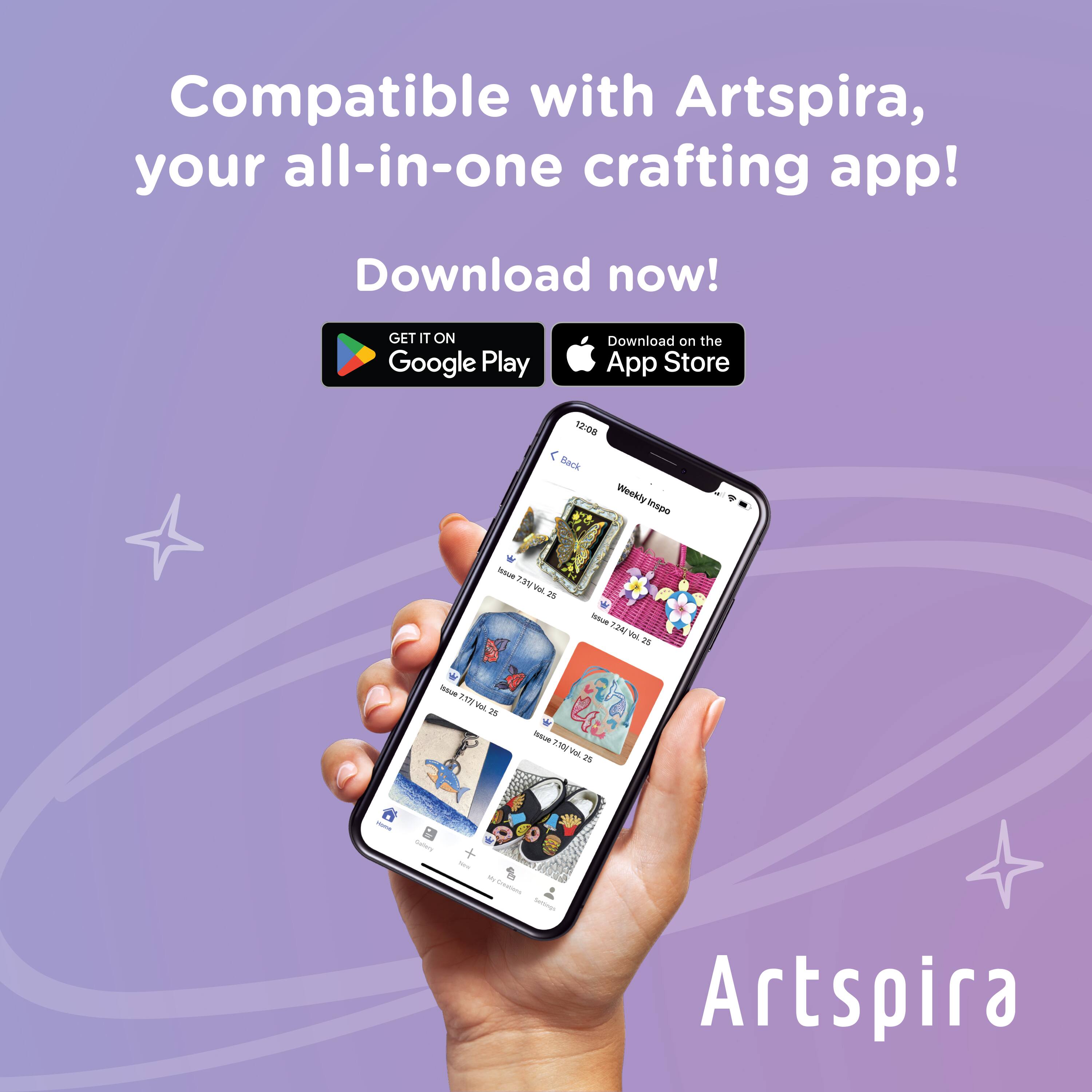 Compatible with Artspira, your all-in-one crafting app! Download now! GET IT ON Google Play Download on the App Store

10 Back Weekly Inspo - 2 - P - 1.2% - " - - HO - in - - L

VM is: I I - | - - - Artspira