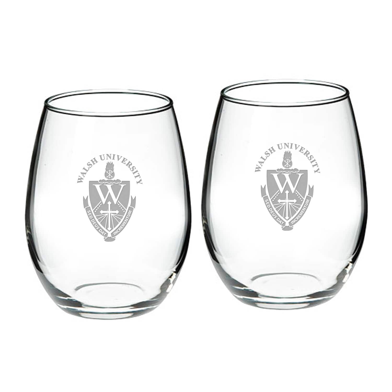 Jardine - Walsh Cavaliers 21oz. Two-Piece Stemless Wine Glass Set - Multicolor