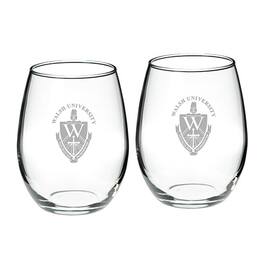 Jardine - Walsh Cavaliers 21oz. Two-Piece Stemless Wine Glass Set - Multicolor
