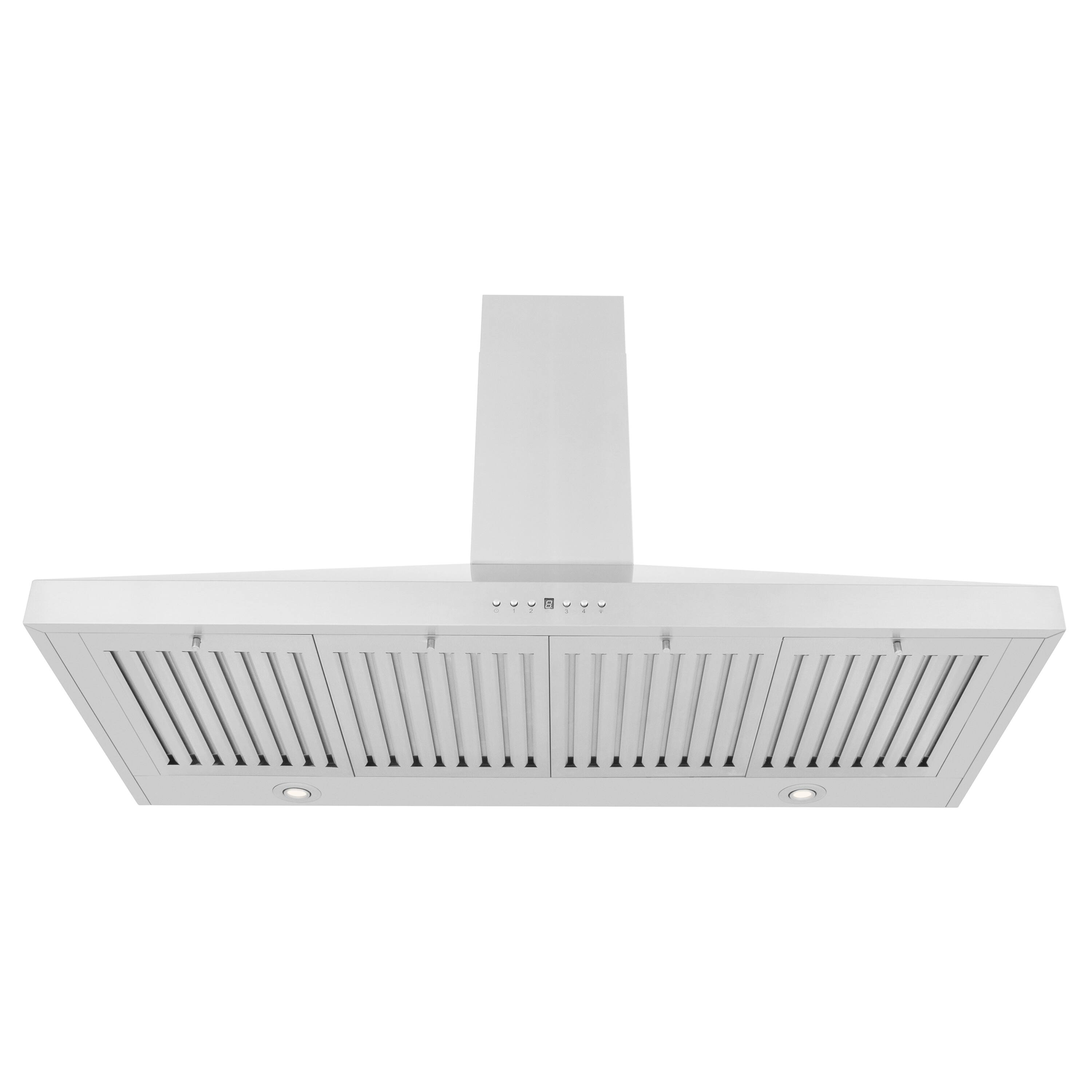 Back. ZLINE - 48" Externally Vented Range Hood - Brushed Stainless Steel.