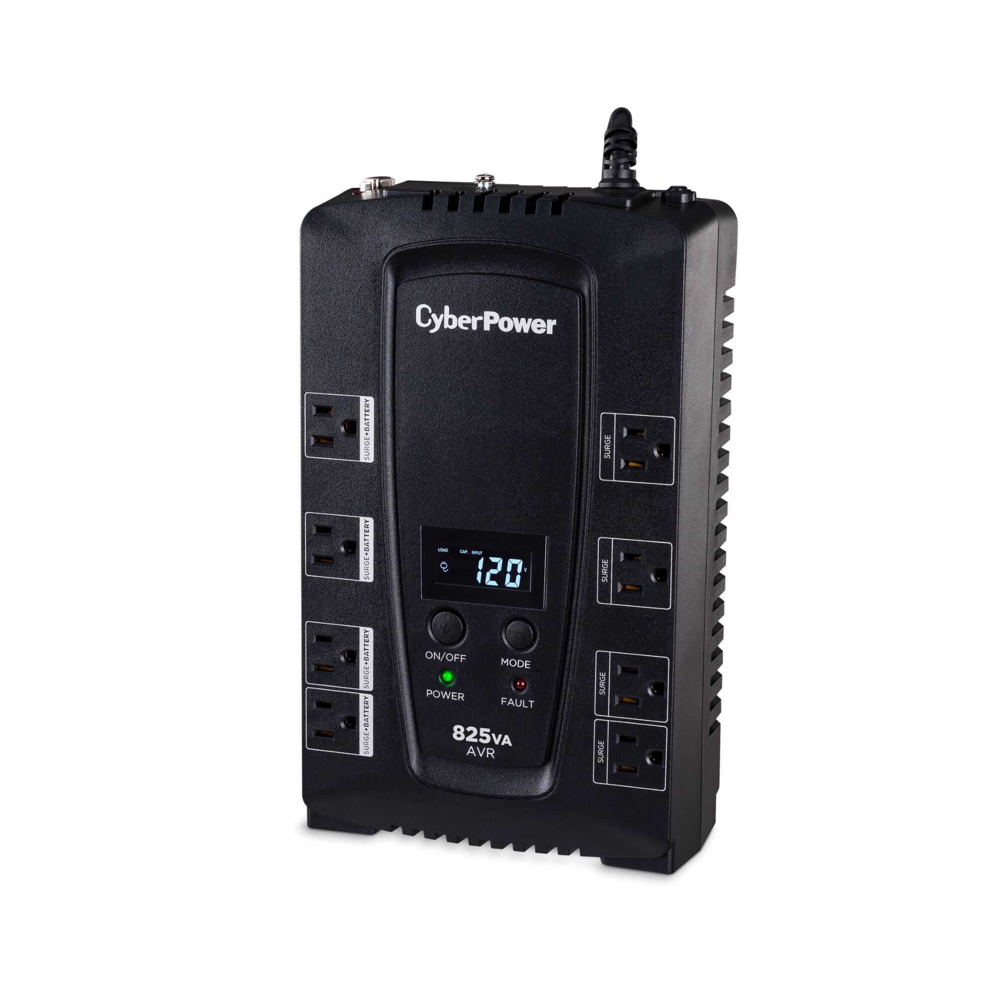 CyberPower SURGE-BATTERY  
120 ON/OFF MODE POWER FAULT  
825VA AVR  
BNC SURGE