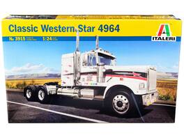 Skill 3 Model Kit Western Star Classic 4964 Truck Tractor 1/24 Scale Model by Italeri - Multicolor