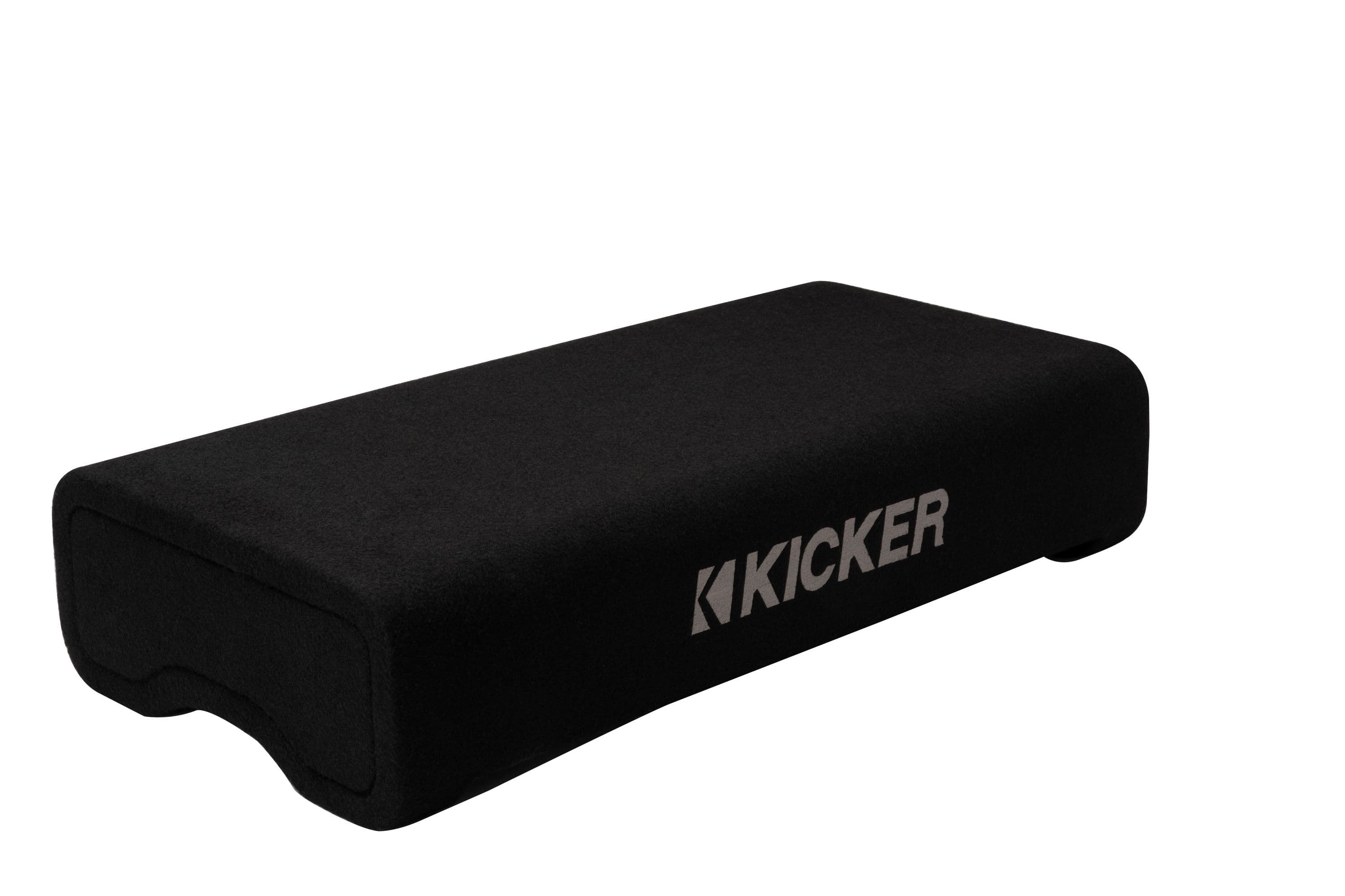 Back. KICKER - PTRTP Powered Down-Firing 10" Dual-Voice-Coil-Ohm Loaded Subwoofer Enclosure - Black.