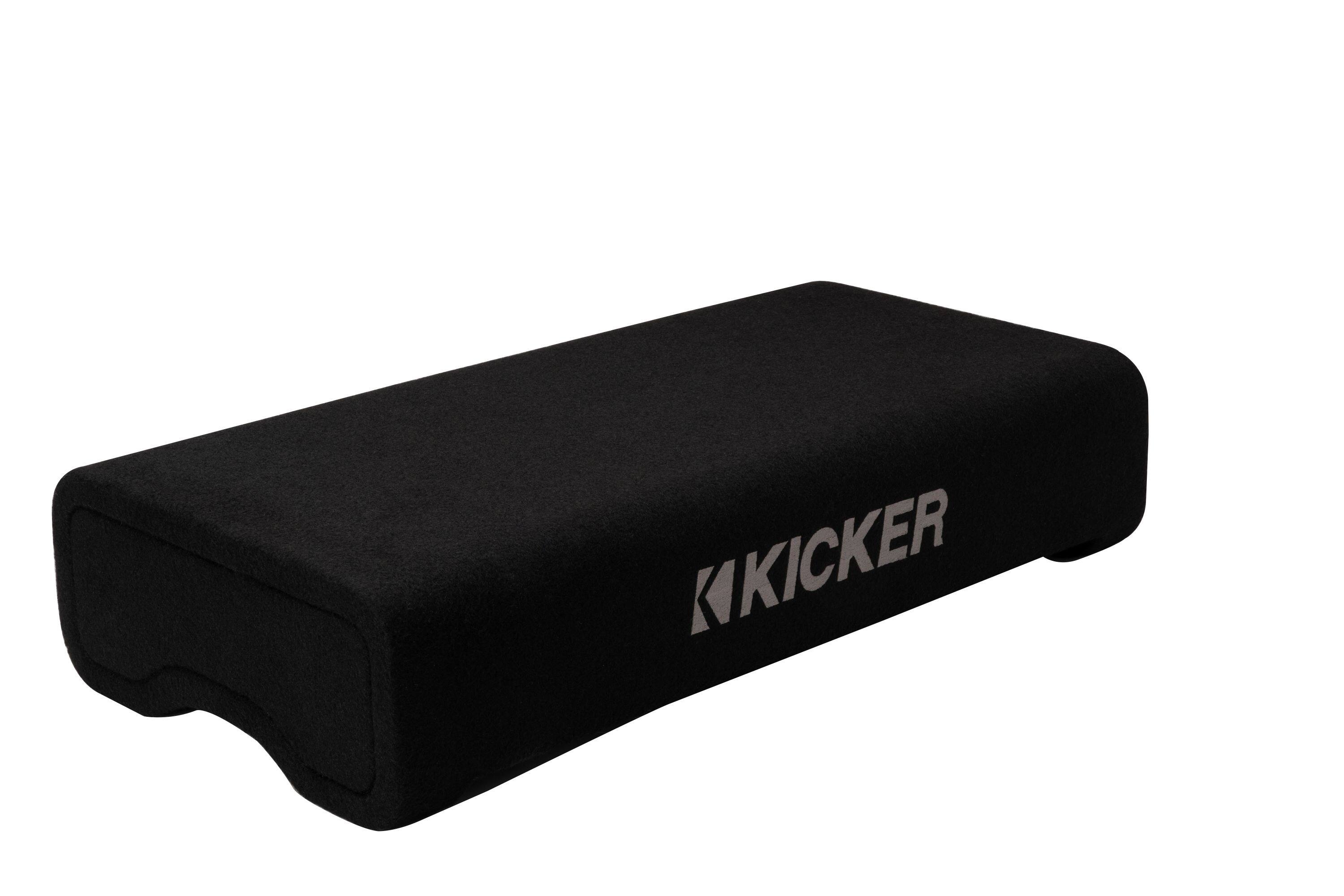 Back. KICKER - PTRTP Powered Down-Firing 10" Dual-Voice-Coil-Ohm Loaded Subwoofer Enclosure - Black.