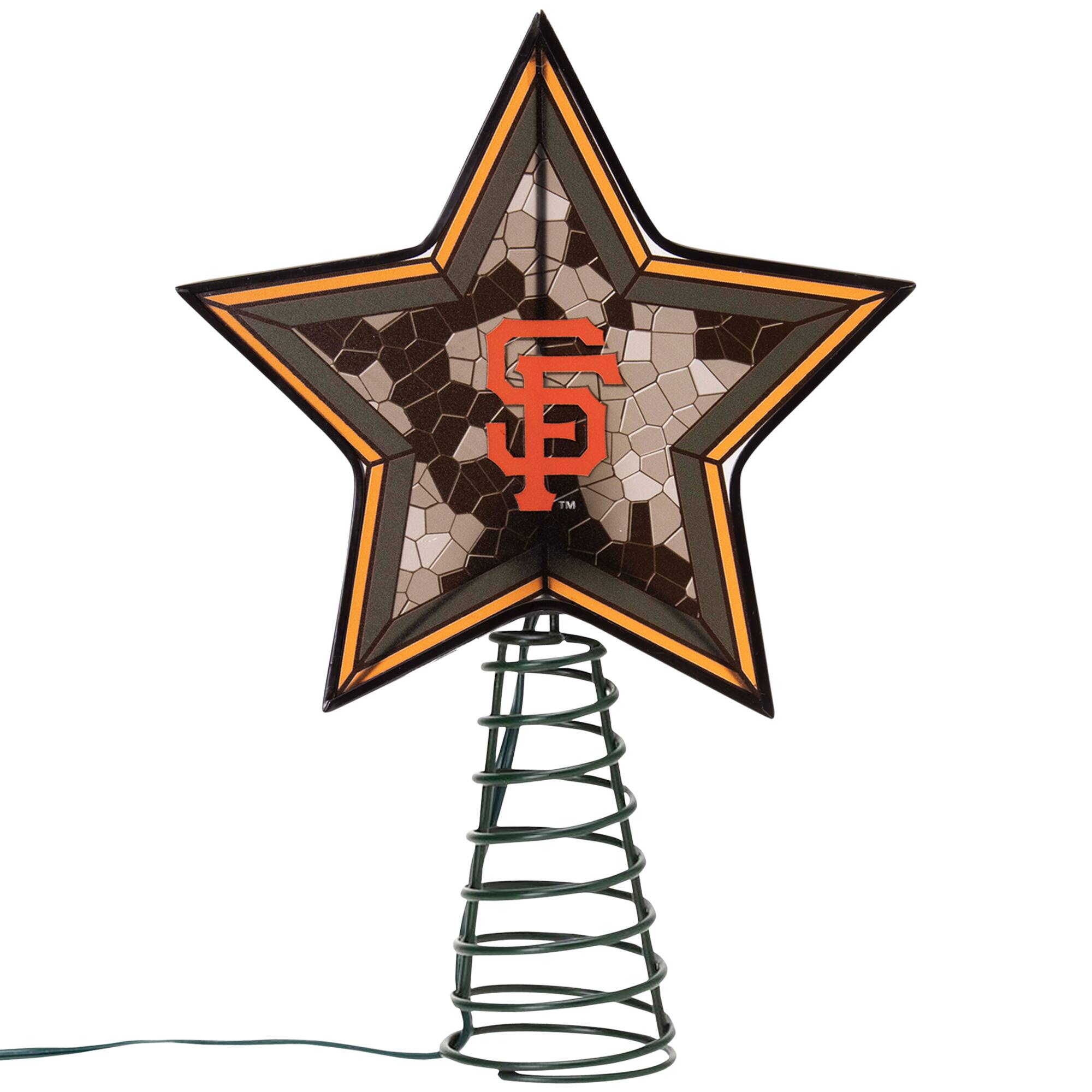 Front. The Memory Company - San Francisco Giants Mosaic Tree Topper - Multicolor.