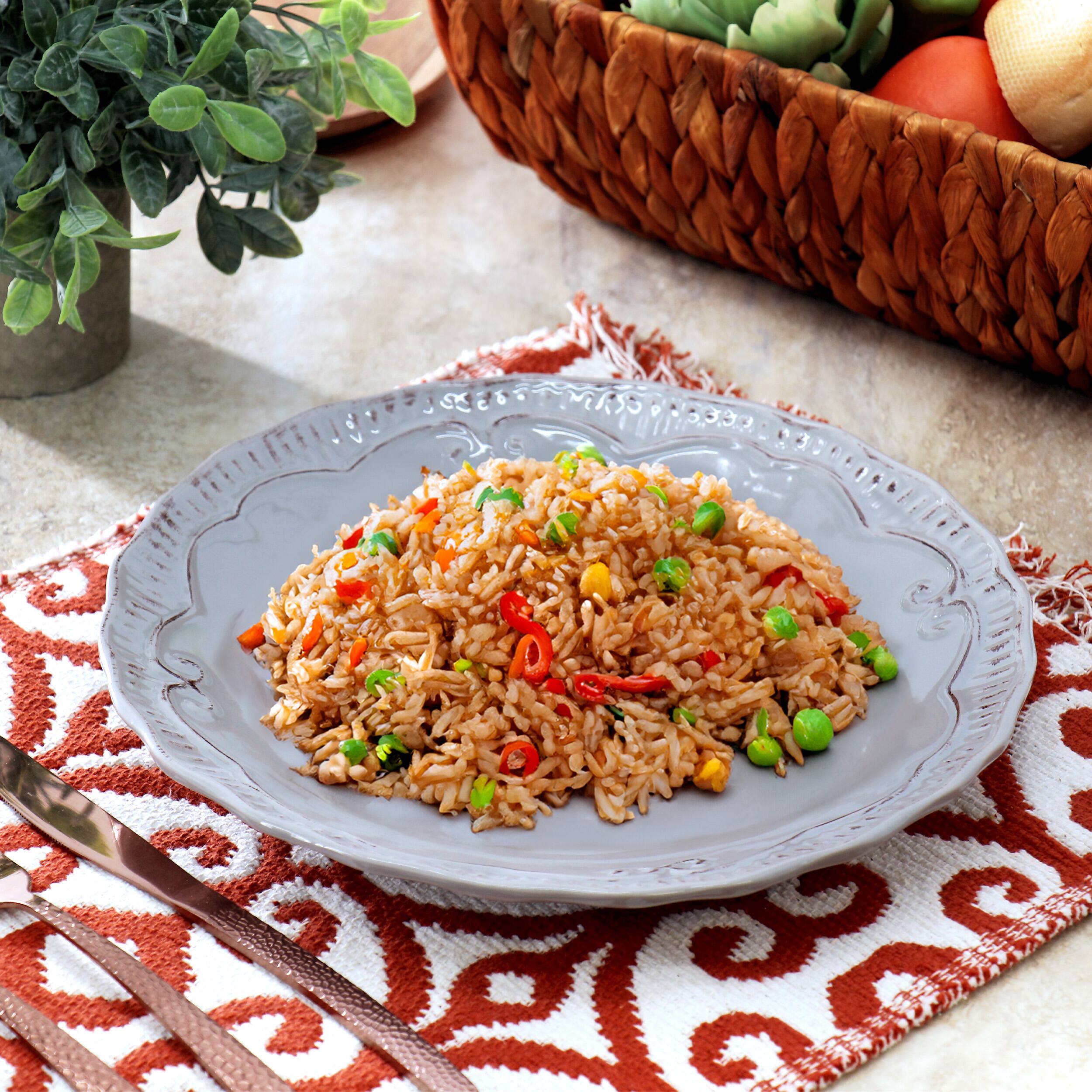 Alt View 4. Modern Southern Home - Modern Southern Home Capri 6 Piece 11 Inch Stoneware Embossed Dinner Plate Set in Grey - Gray.