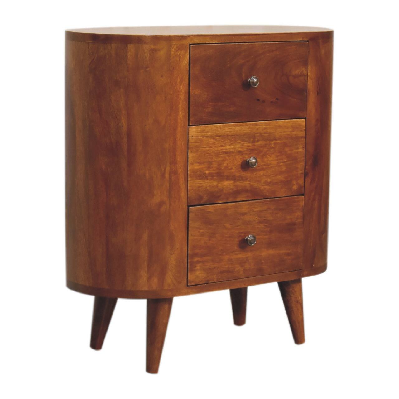 Back. Artisan Furniture - Artisan Furniture Solid Wood Mini Chestnut Cabinet, 3 Drawers, Brown - Brown.