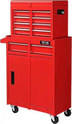 Winado - Rolling Tool Chest Storage Cabinet Mechanic Tool Organizer Box with 5 Drawers - Red