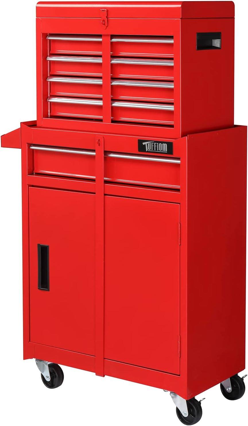 Front. Winado - Rolling Tool Chest Storage Cabinet Mechanic Tool Organizer Box with 5 Drawers - Red.
