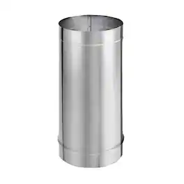DuraVent - DuraBlack 6DBK-12SS 12 x 6 Inch Stainless Steel Single Wall Stove Pipe