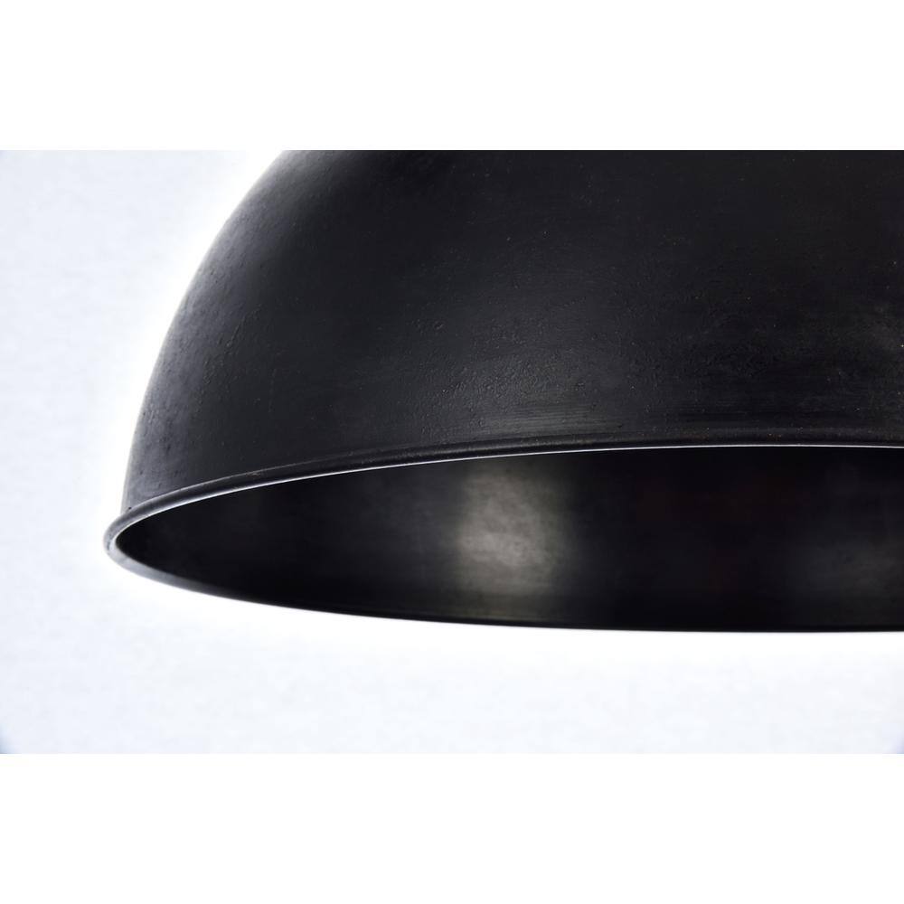Alt View 1. Living District - Merce Collection Pendant D15 H10 Lt:1 Vintage Black Finish - Vintage Black.