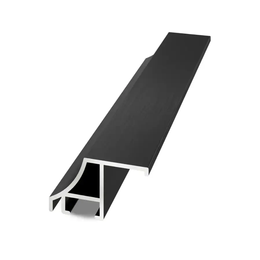 Alt View 15. Deco TV Frames - Alloy Scoop Bezel for Samsung The Frame and Frame Pro TV - 55" - Anodized Black.