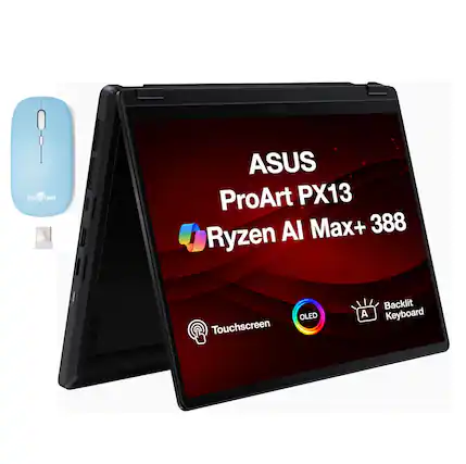 ASUS ProArt PX13 Ryzen AI Max+ 388
Touchscreen
OLED
Backlit Keyboard