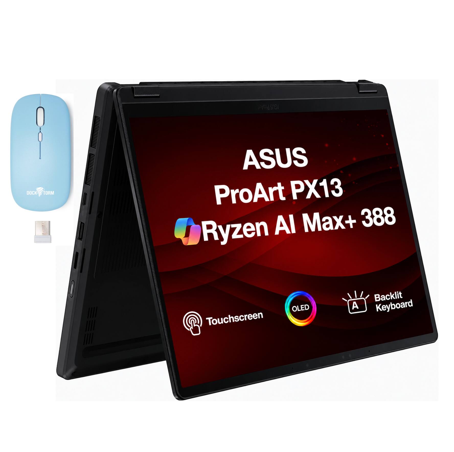 ASUS ProArt PX13 Ryzen AI Max+ 388  
Touchscreen  
OLED  
Backlit Keyboard