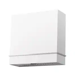 Akicon - 30 inches - Externally Vented - Wall Range Hood - White with Nickel