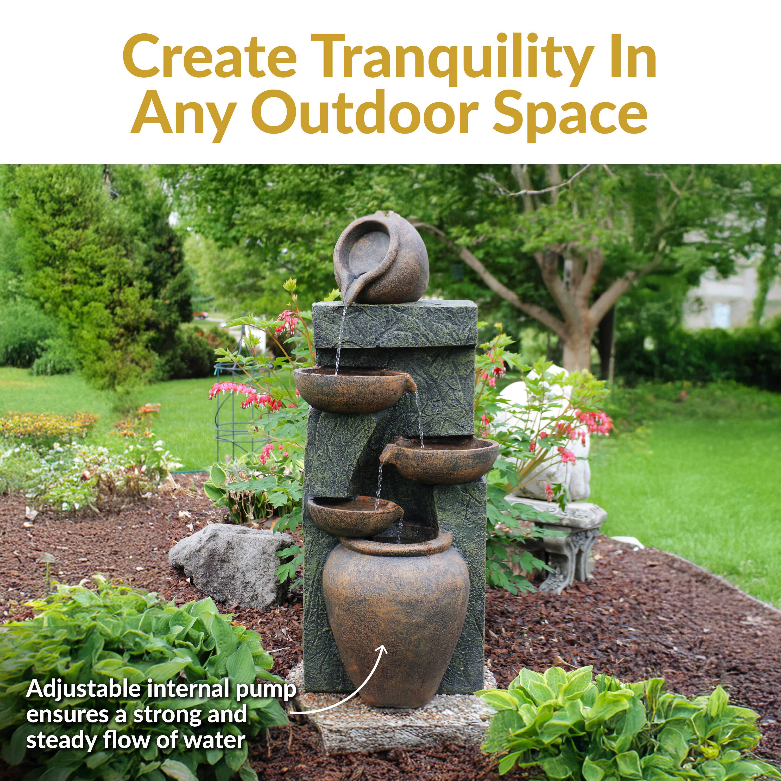 Create Tranquility In Any Outdoor Space

Adjustable internal pump ensures a strong and steady flow of water
