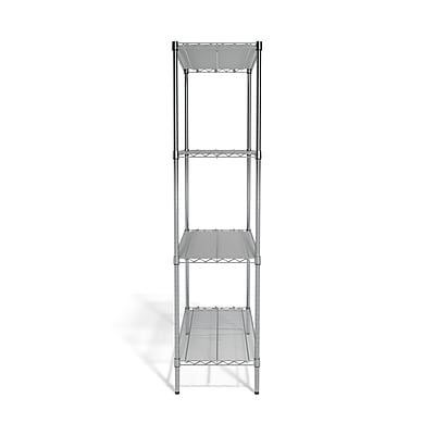 Alt View 2. Coastwide Professional - 4-Shelf Wire Unit, 48"W - Chrome.
