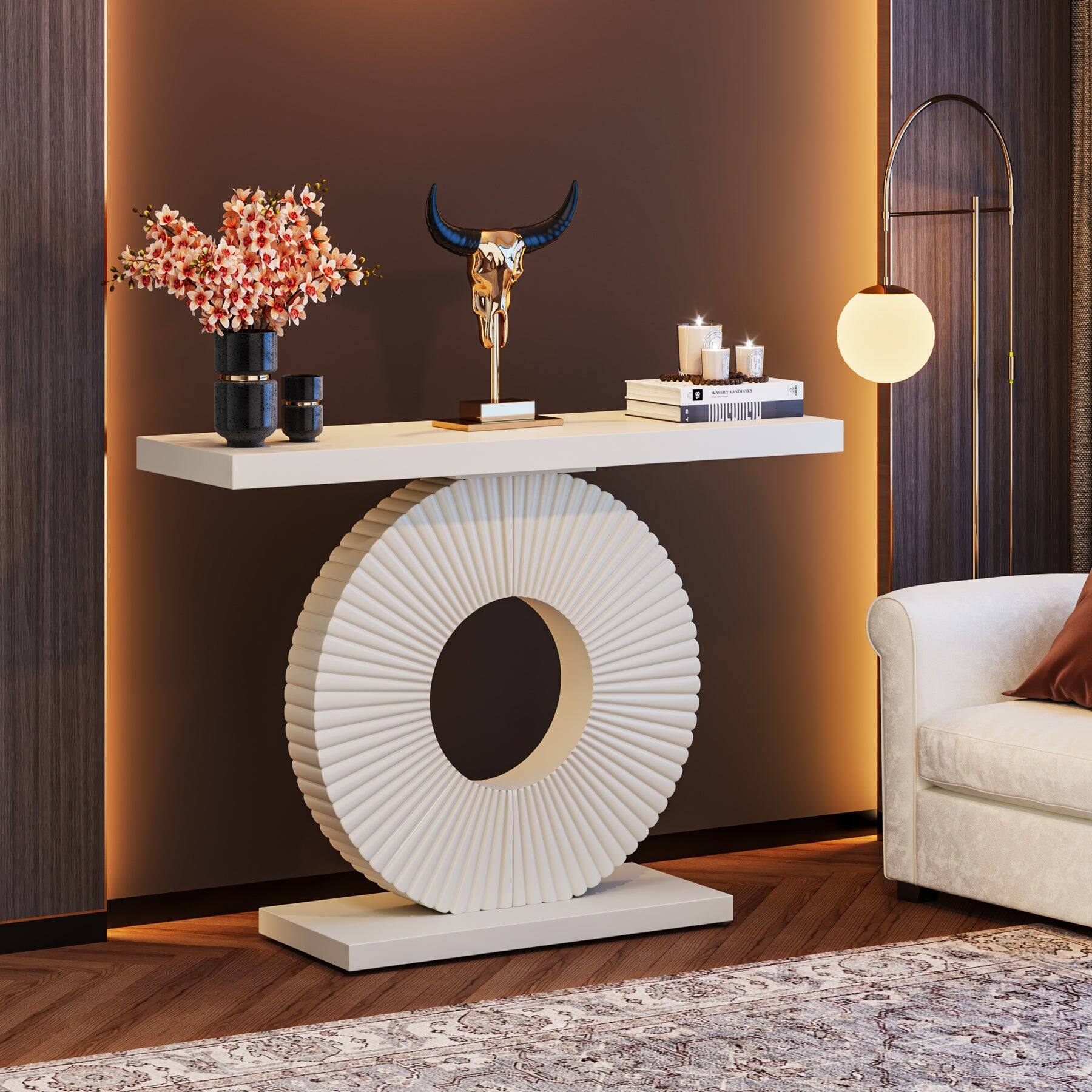 Tribesigns Modern Console Table with Easy Clean Surface and Rectangular ...