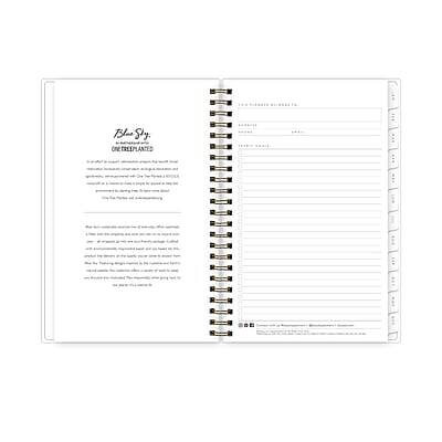 Sure, here is the corrected and grouped text:

---

**Blue Sky**
**ONE TREE PLANTED**

**About Us**
Blue Sky is a sustainable fashion brand that believes in the power of nature. We are committed to creating beautiful, eco-friendly clothing that not only looks great but also helps to protect the environment. For every item purchased, we plant a tree in a reforestation project. Our mission is to inspire a global movement towards sustainability and to make a positive impact on the planet.

**Our Story**
Founded in 2010, Blue Sky started as a small boutique in Los Angeles. Our founder, Sarah Johnson, was inspired by her travels to see the devastating effects of deforestation. She decided to take action by creating a brand that would not only provide stylish clothing but also contribute to reforestation efforts. Today, we have planted over 1 million trees and continue to grow our impact.

**Our Values**
- **Sustainability:** We use organic and recycled materials to reduce our environmental footprint.
- **Quality:** We believe in creating timeless pieces that last.
- **Community:** We support local artisans and communities through our production process.
- **Innovation:** We are always looking for new ways to improve our sustainability practices.

**Our Impact**
Since