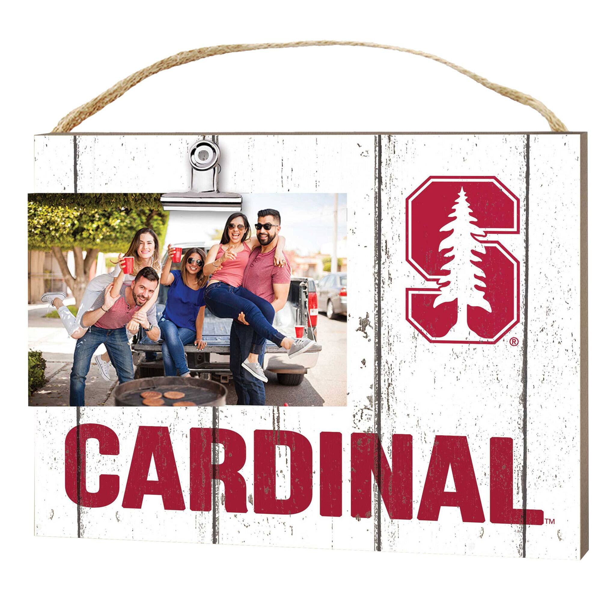 Front. Jardine - Stanford Cardinal 8" x 10" Weathered Clip It Frame - White.