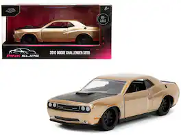 2012 Dodge Challenger SRT8 Hood "Pink Slips" Series 1/32 Diecast Model Car by Jada - Gold Metallic With Black