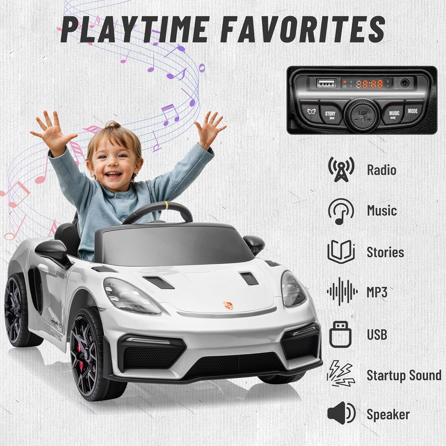 PLAYTIME FAVORITES

- 39:28
- STORY
- I LOVE MUSIC
- MIODE Radio
- Music Stories
- MP3
- USB
- Startup Sound
- Speaker