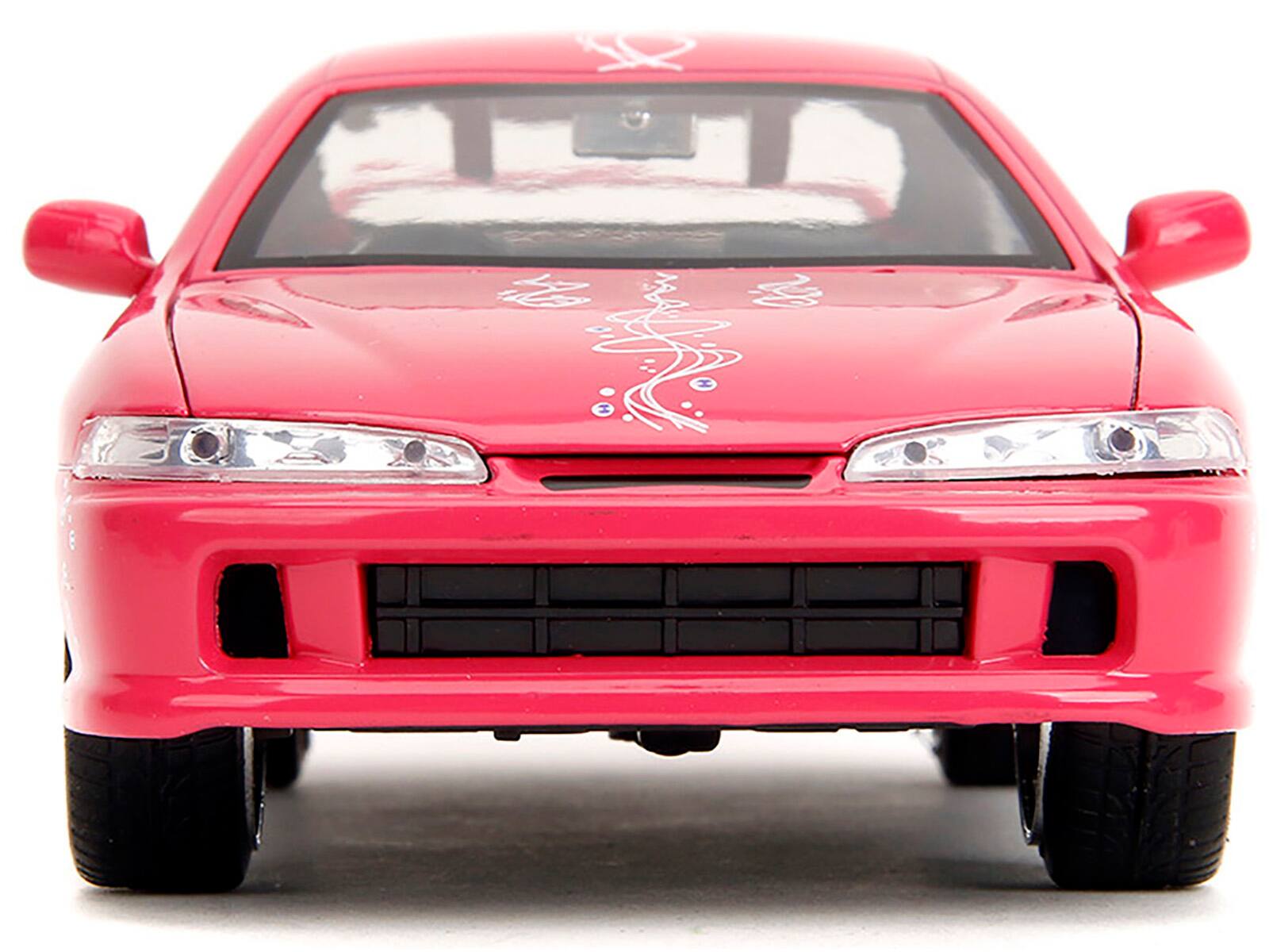 Alt View 5. Jada - 1995 Honda Integra Type R Pink with Graphics "Fast & Furious Remix" Series 1/24 Diecast Model Car by Jada.