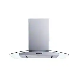 Winflo - 36 inches - Convertible - Island Range Hood - Stainless Steel