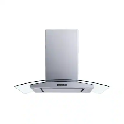Front. Winflo - Winflo 36 inch Convertible 300-CFM Stainless Steel Island Range Hood - Stainless Steel.