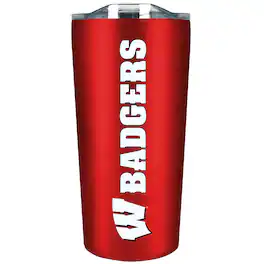 The Fanatic Group - Wisconsin Badgers 18oz. Stainless Soft Touch Tumbler - Multicolor