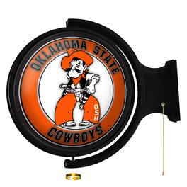 The Fan-Brand - Oklahoma State Cowboys Team Logo 21'' x 23'' Rotating Lighted Wall Sign - Multicolor